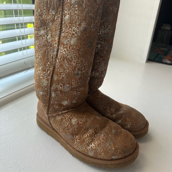 UGG Shoes - SWEET UGG TALL BOOTS MONOGRAMMED SZ8 EUC